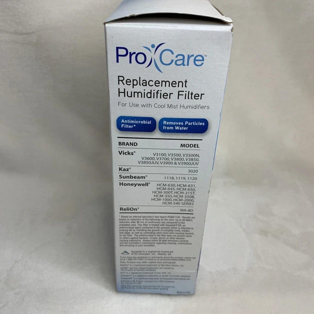 Pro Care PCWF2 Replacement‎ Humidifier Filter For Use With Cool Mist Humidifiers